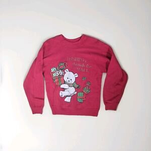 Vintage Teddy Bear Christmas Pullover Sweatshirt Sz Small